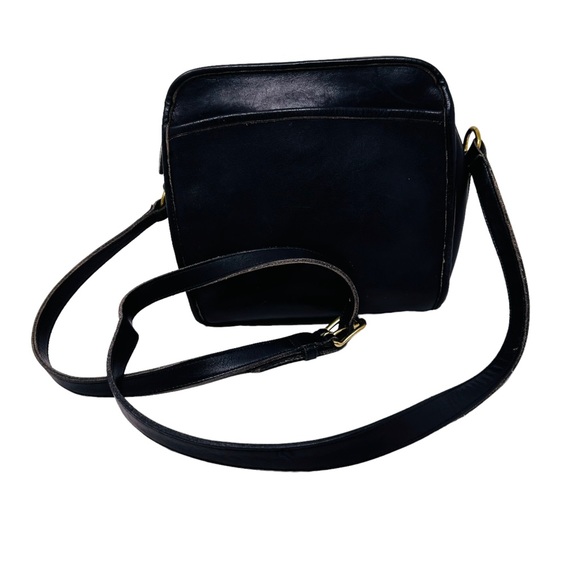 Coach vintage black leather crossbody bag made in USA - Picture 2 of 4